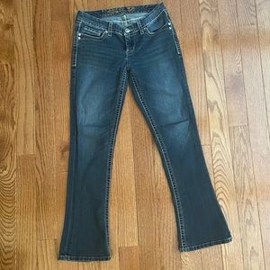 Seven7 rockstar slim low waist jeans. Petite.